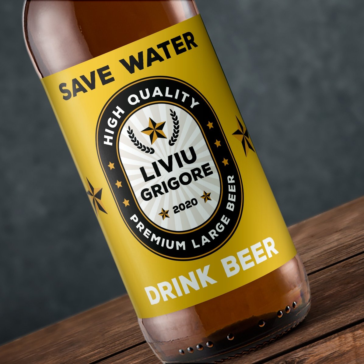 Bere personalizată cu text - Save water drink beer