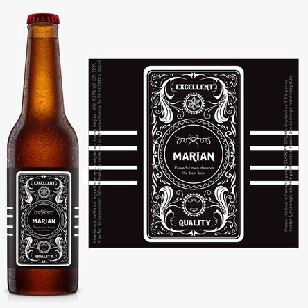 Bere personalizată cu text - Western