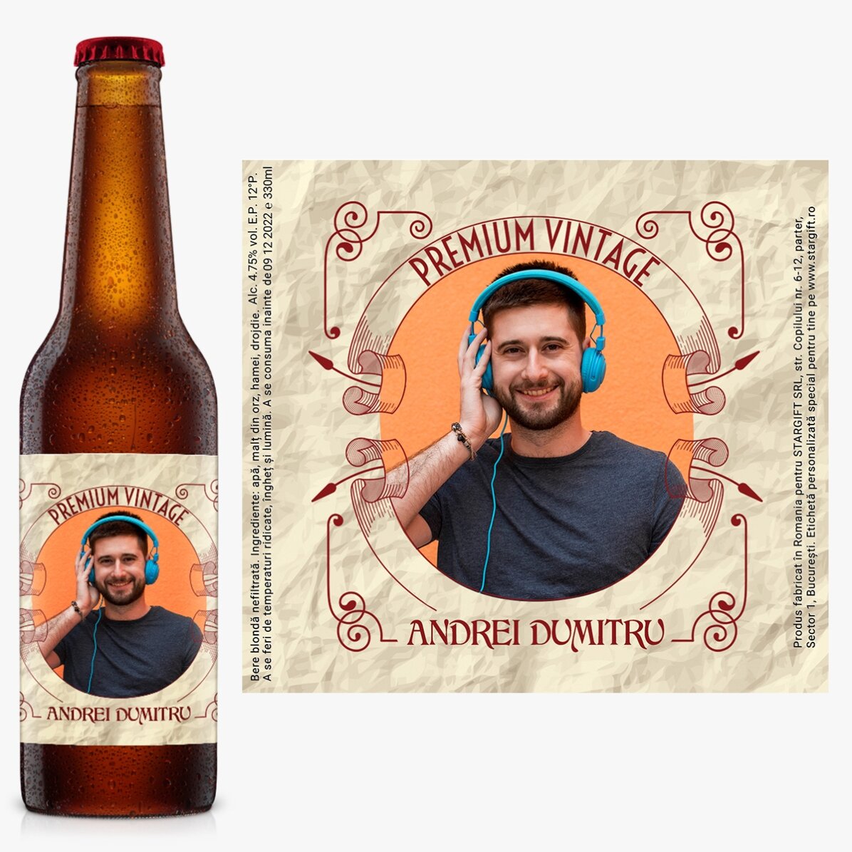 Bere personalizată - Premium vintage