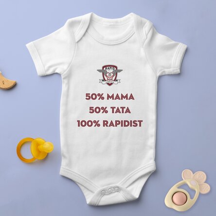 Body pentru copii FC Rapid personalizat cu mesaj - 100% Rapidist