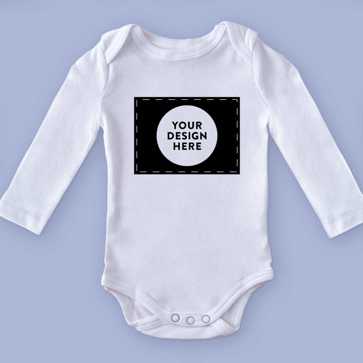 Personalised baby bodysuit with your landscape graphic