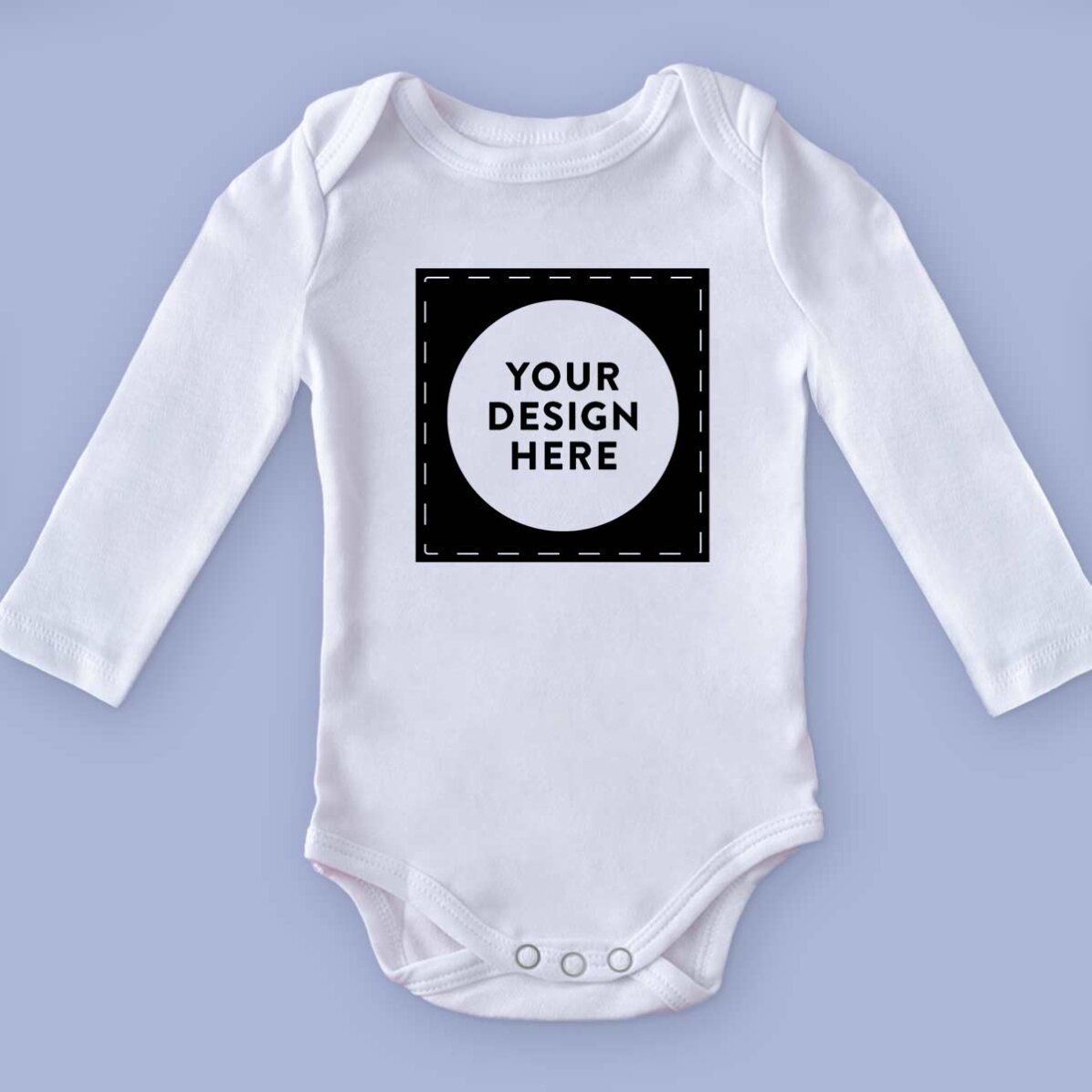 Body pentru copii personalizat cu grafica ta pătrat