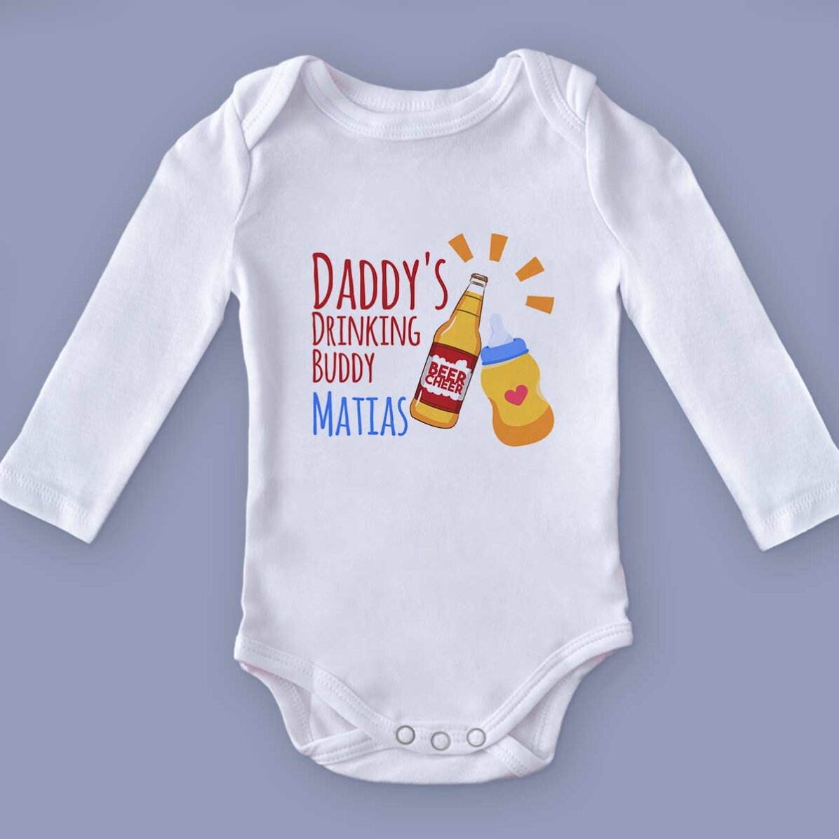 Body pentru copii personalizat cu mesaj - Drinking buddy