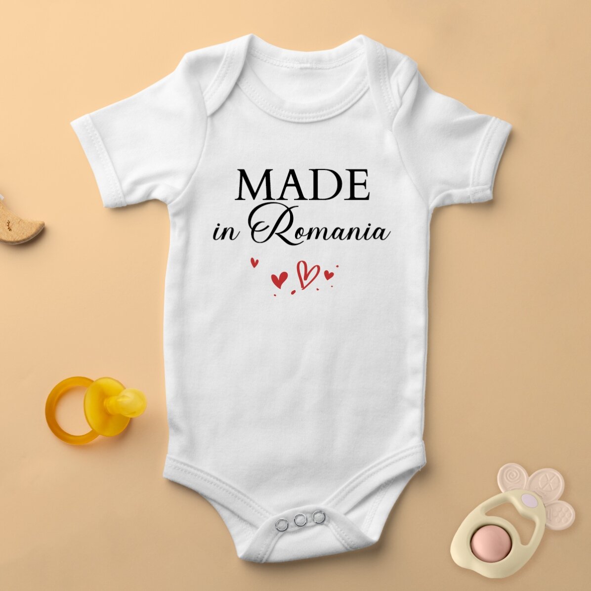 Body pentru copii personalizat cu mesaj - Made with love