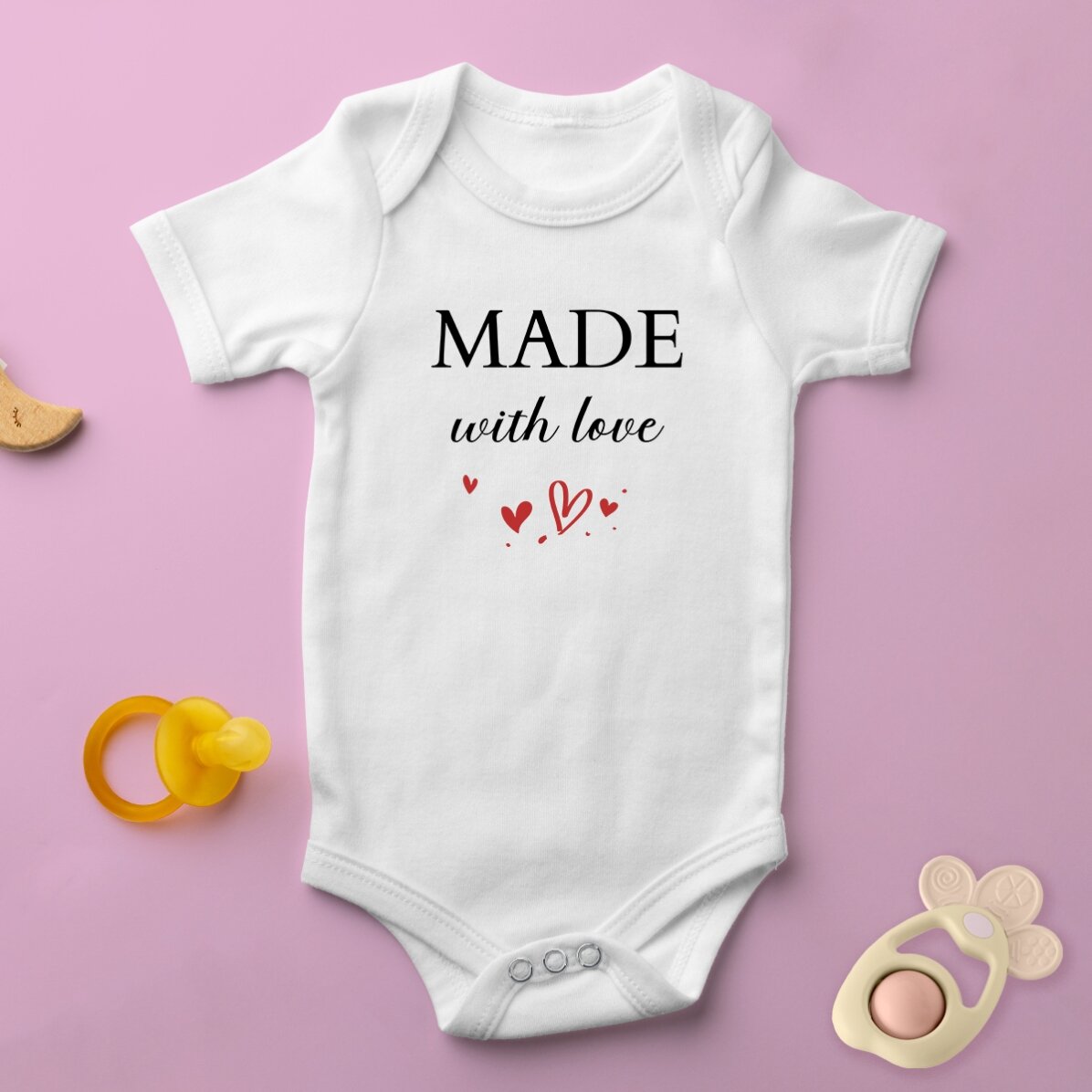 Body pentru copii personalizat cu mesaj - Made with love