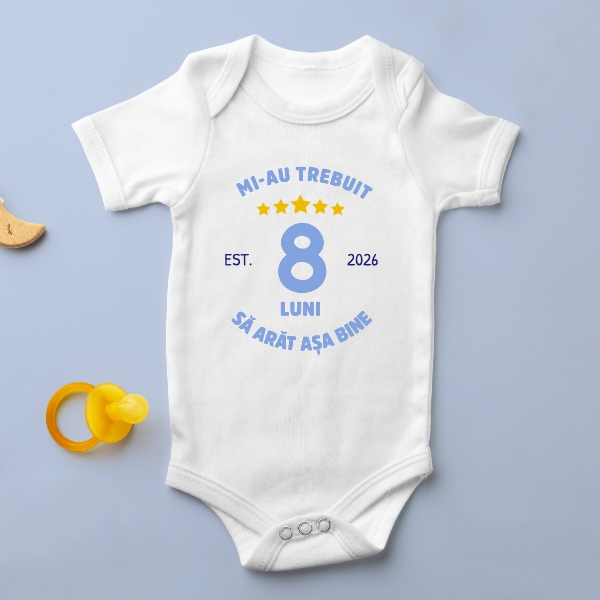 Personalised children’s bodysuit with text – ‘I look good for my age’