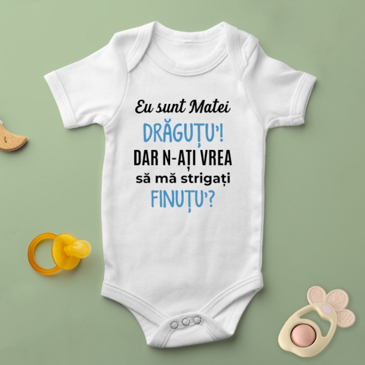 Body pentru copii personalizat cu text - Cerere nași
