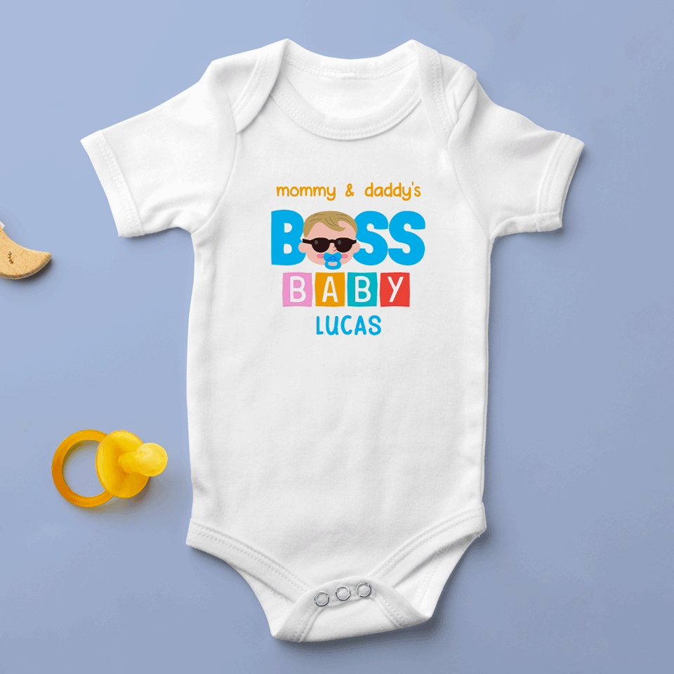 Personalised baby bodysuit with text - Cool baby