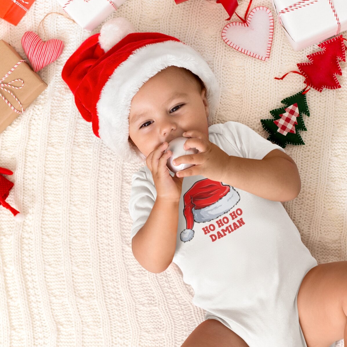 Body pentru copii personalizat cu text - Crăciun