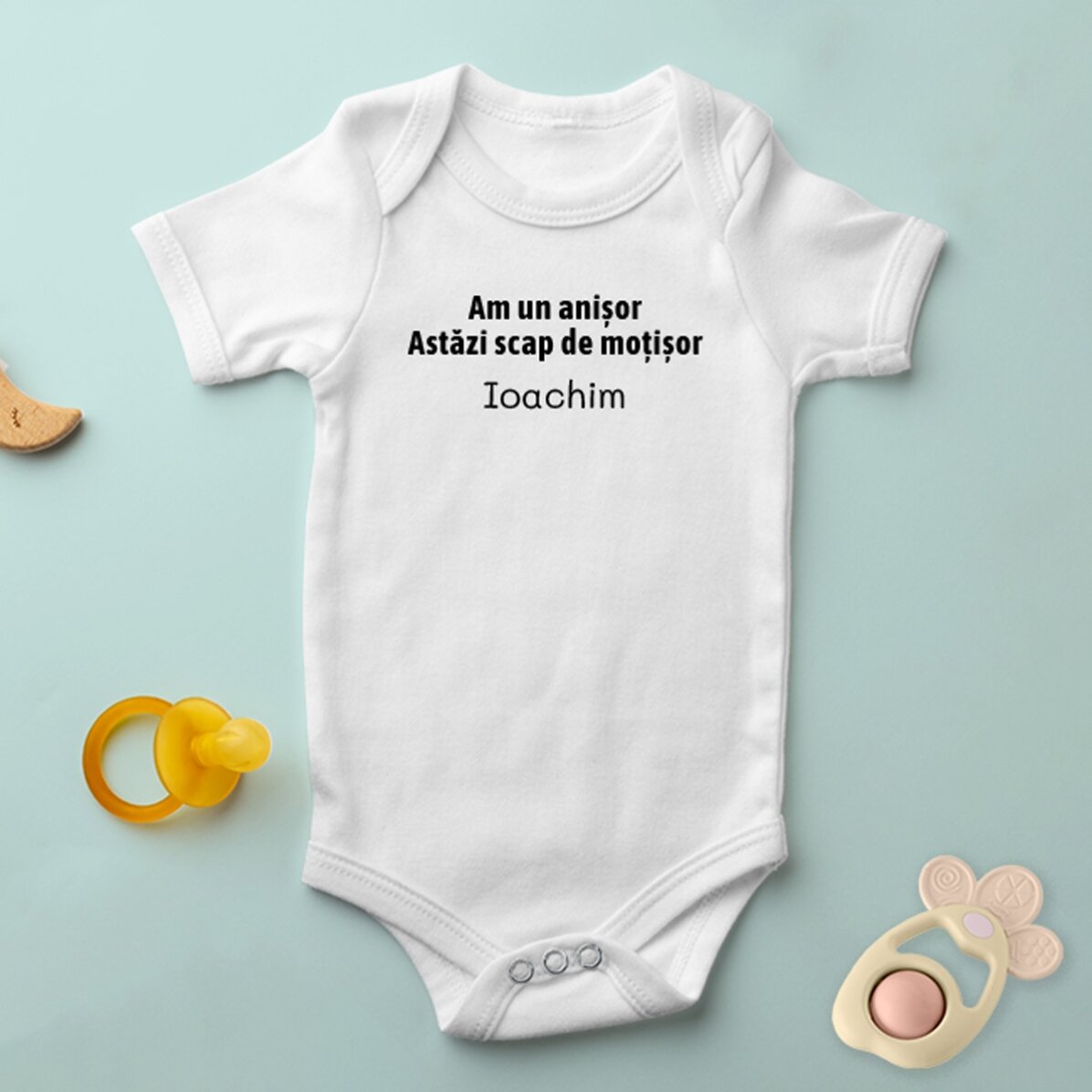 Body pentru copii personalizat cu text - Tăiere Moț