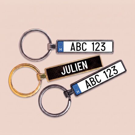 Personalised keyring with Hungarian car number plate