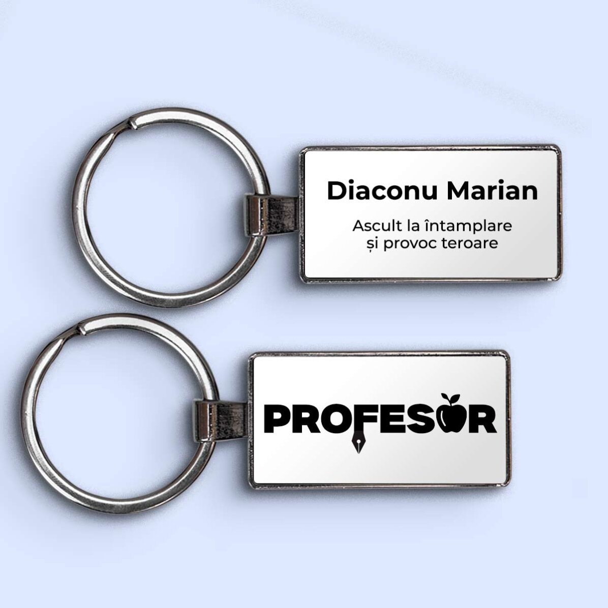 Breloc personalizat cu nume și text - Profesor