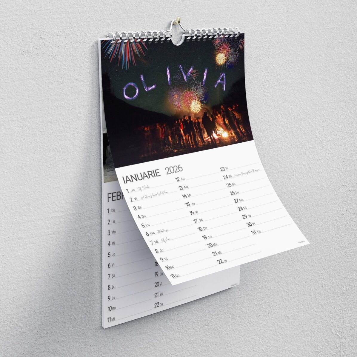 Personalised calendar - first edition
