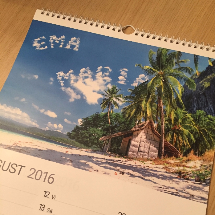 Personalised calendar - first edition