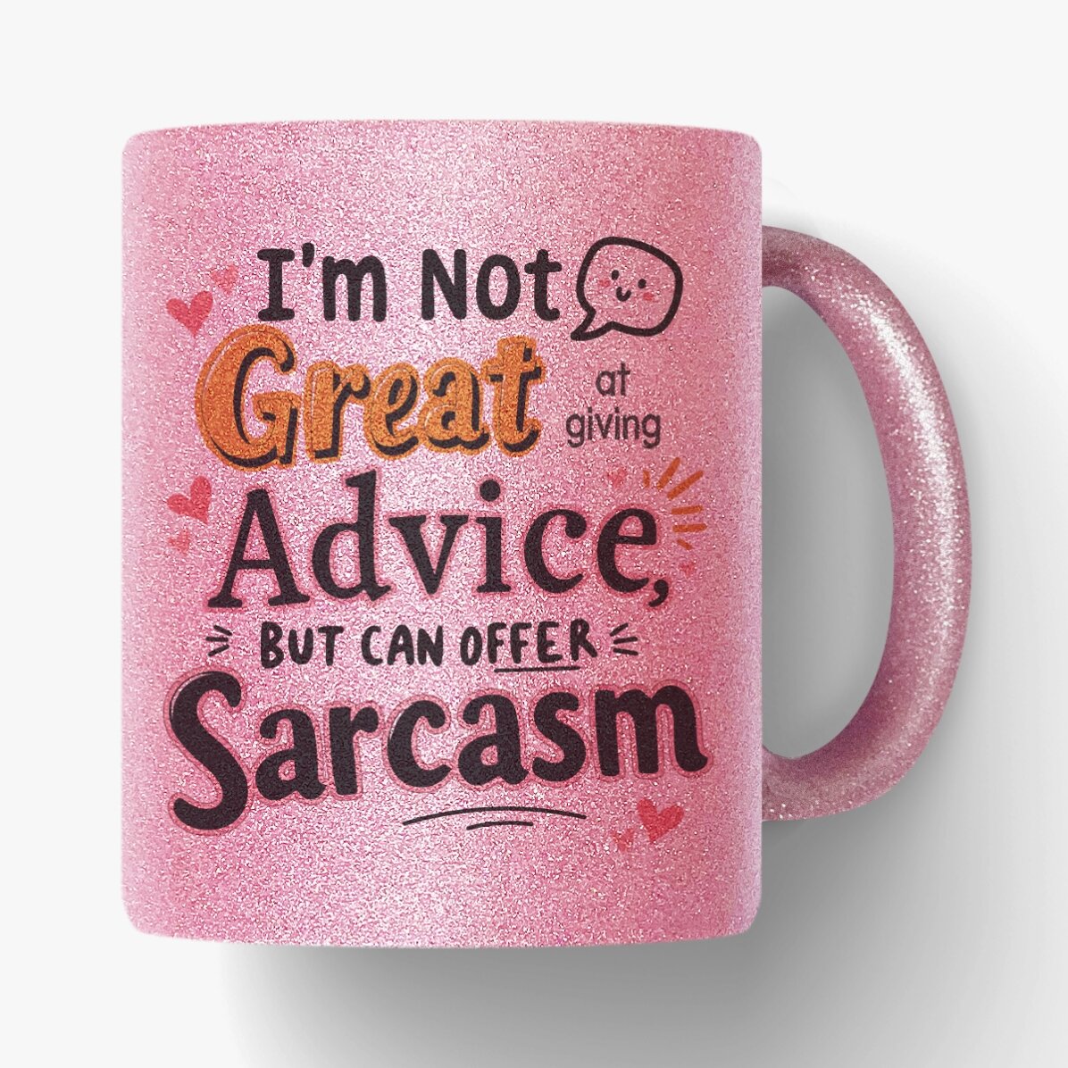 Cană cu glitter personalizată cu nume - Sarcasm