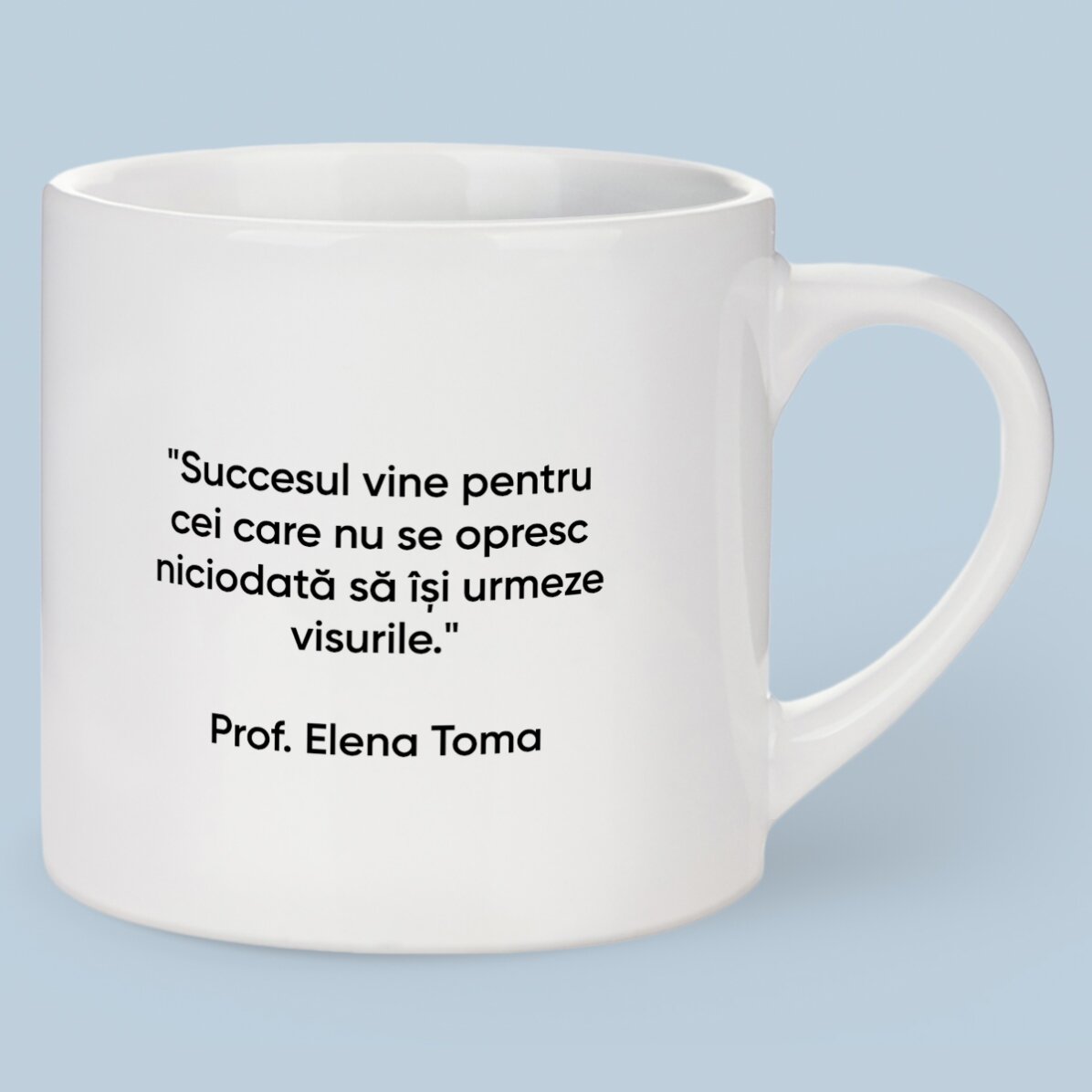 Cană espresso personalizată cu mesaj - Absolvire