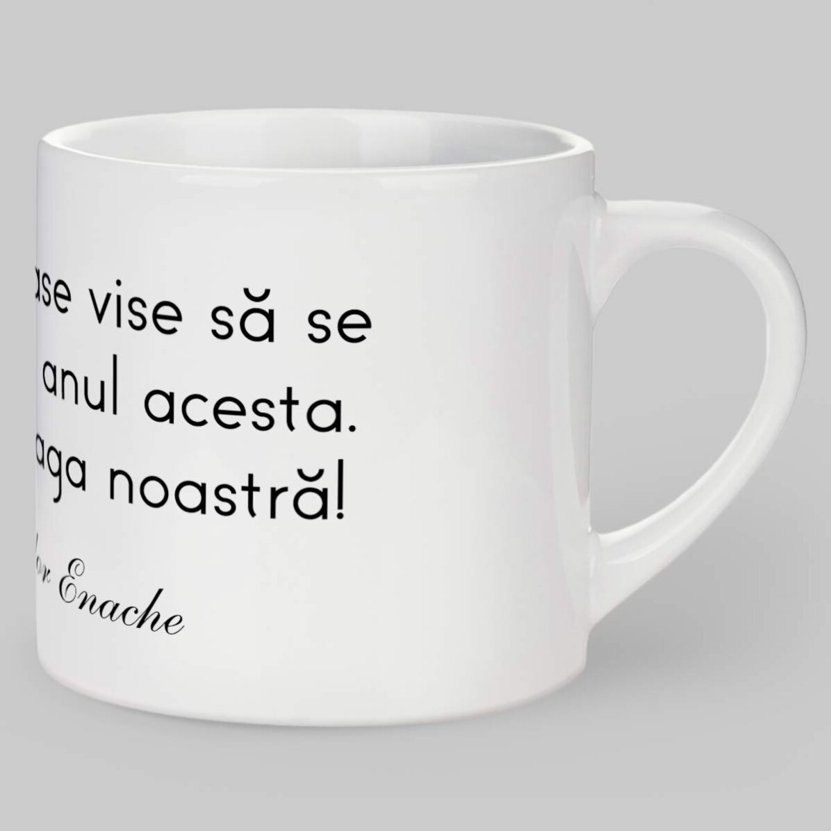 Cană espresso personalizată cu text - Mesaj pentru cei dragi