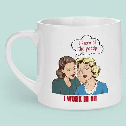 Cană espresso personalizată cu text pentru HR