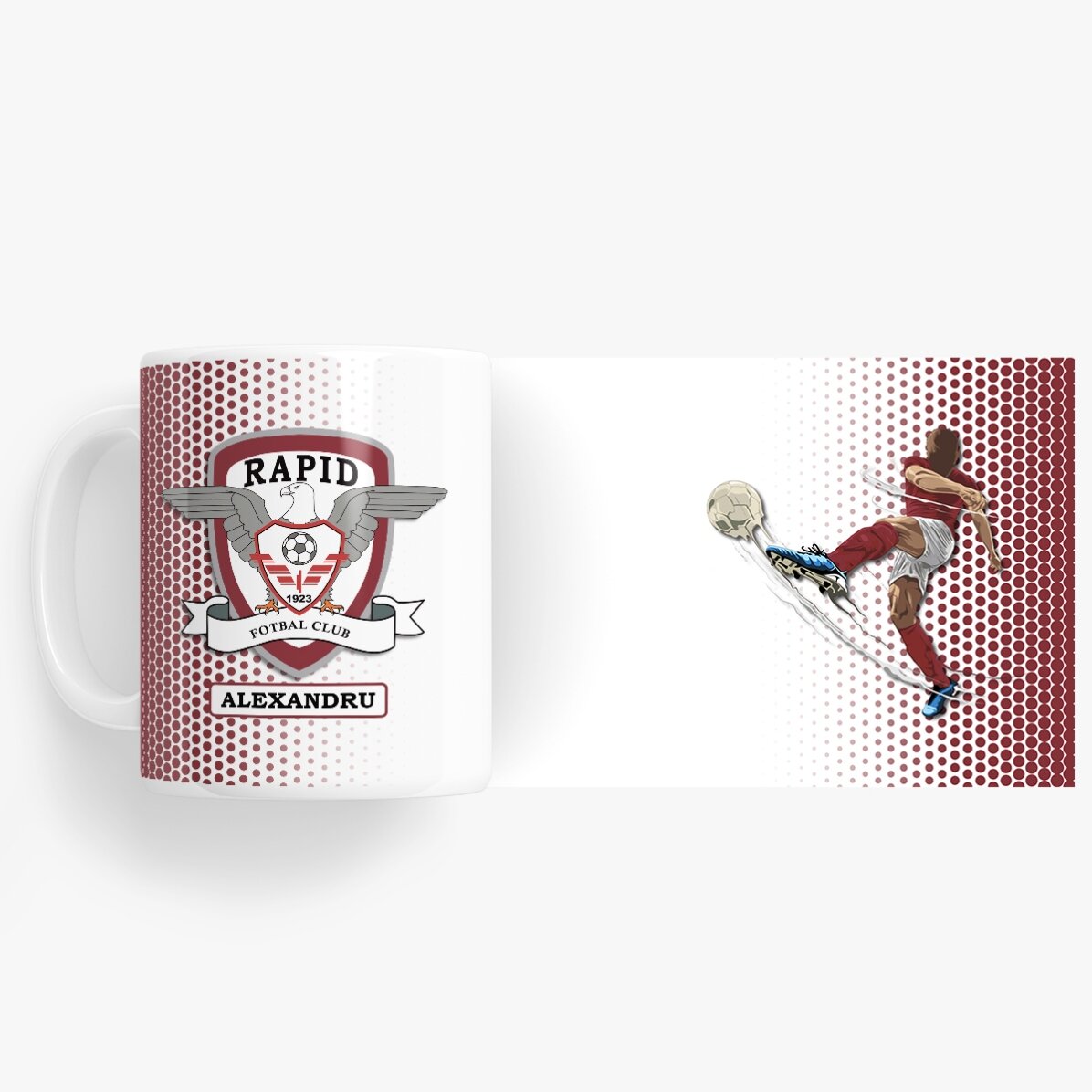 Cană FC Rapid personalizată cu text - FC Rapid 1923