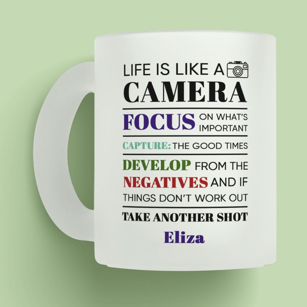 Cană mată personalizată cu mesaj - Fotograf