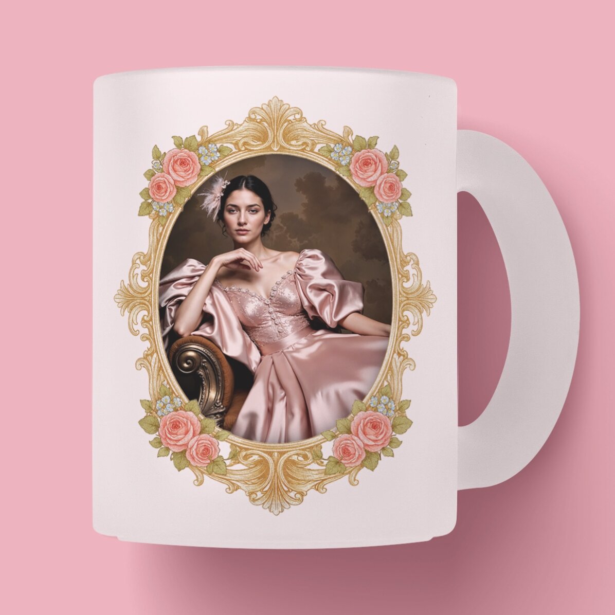 Personalised mug with photo and text - Bridgerton Aesthetic