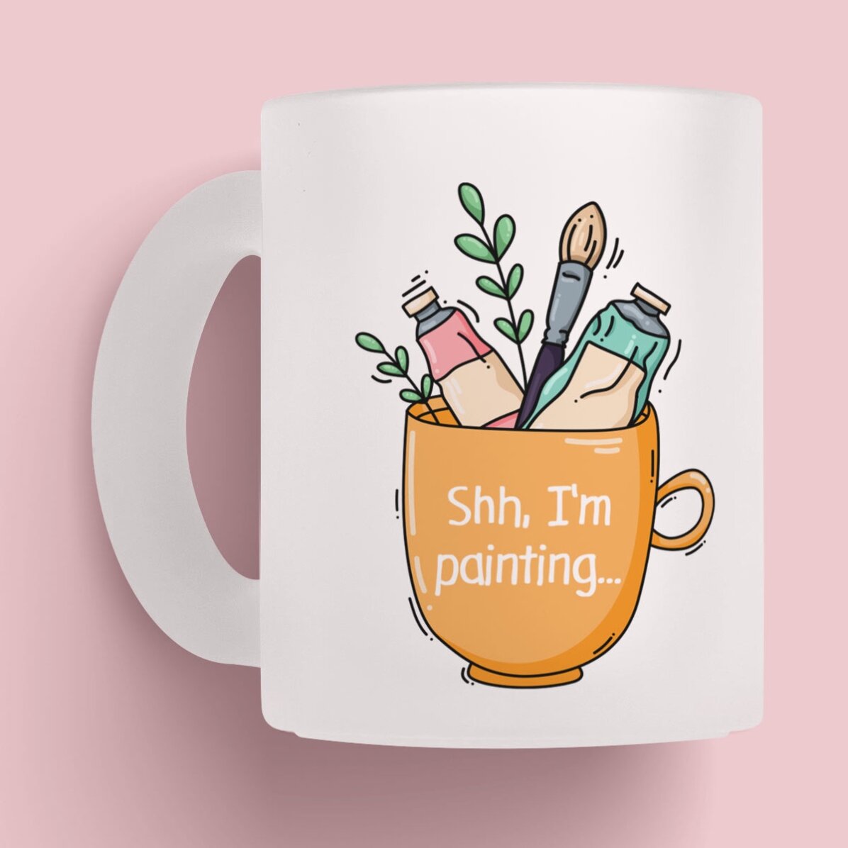 Cană mată personalizată cu text - Artist