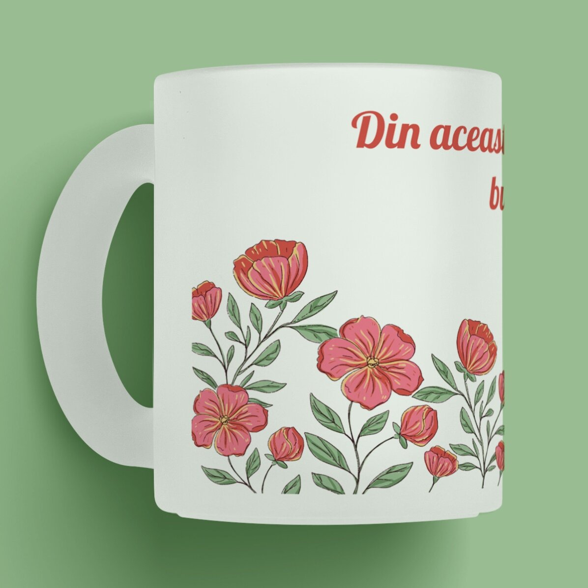 Personalised mug with text - Floral