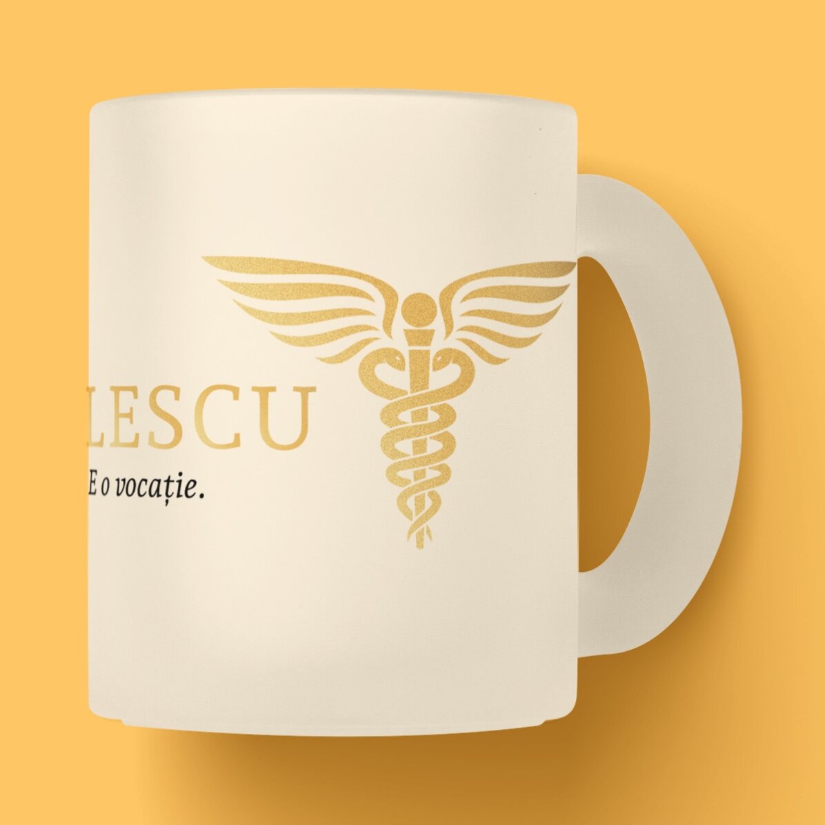 Personalised mug with text - Golden Doctor