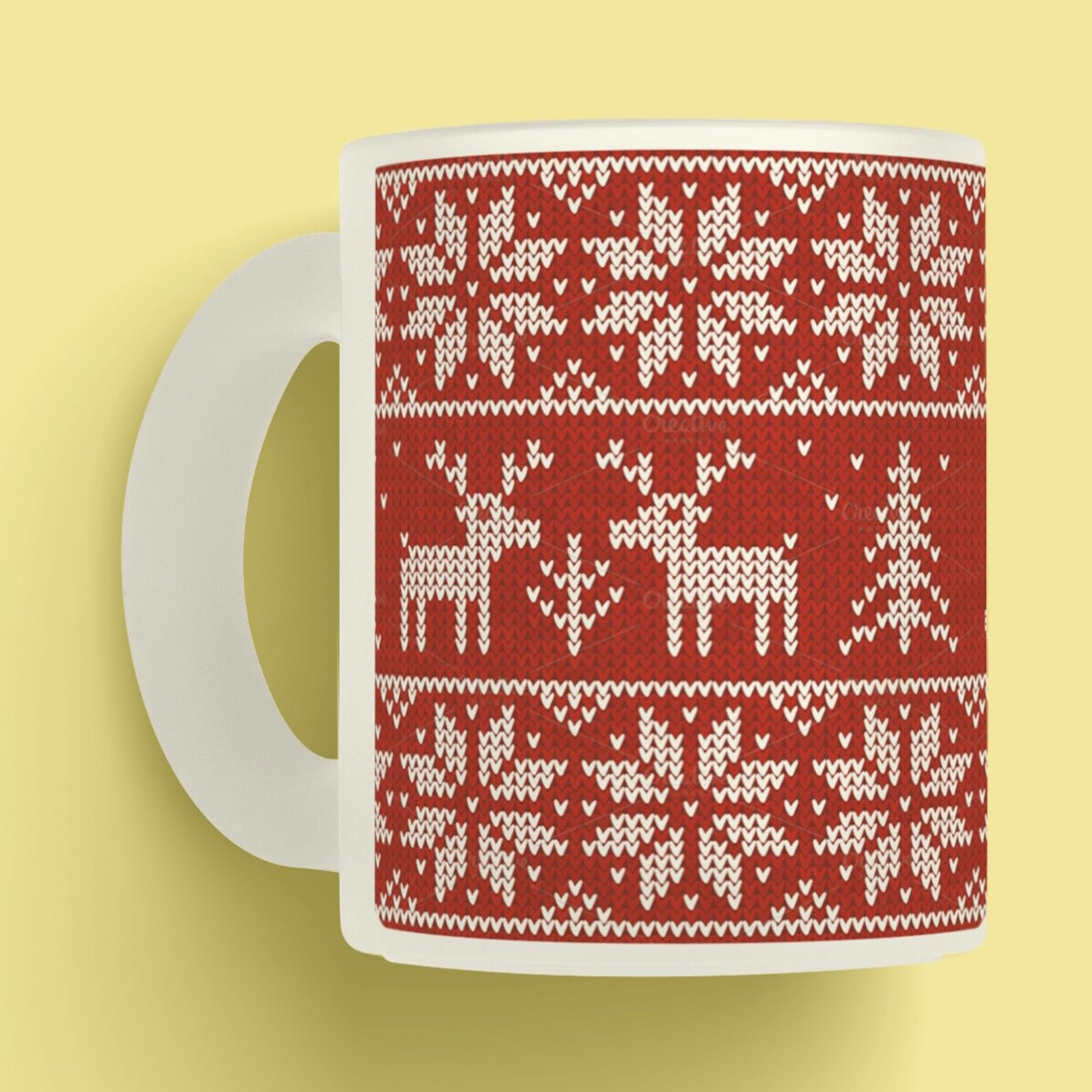 Cană sticlă mată personalizata cu text - model de Crăciun 