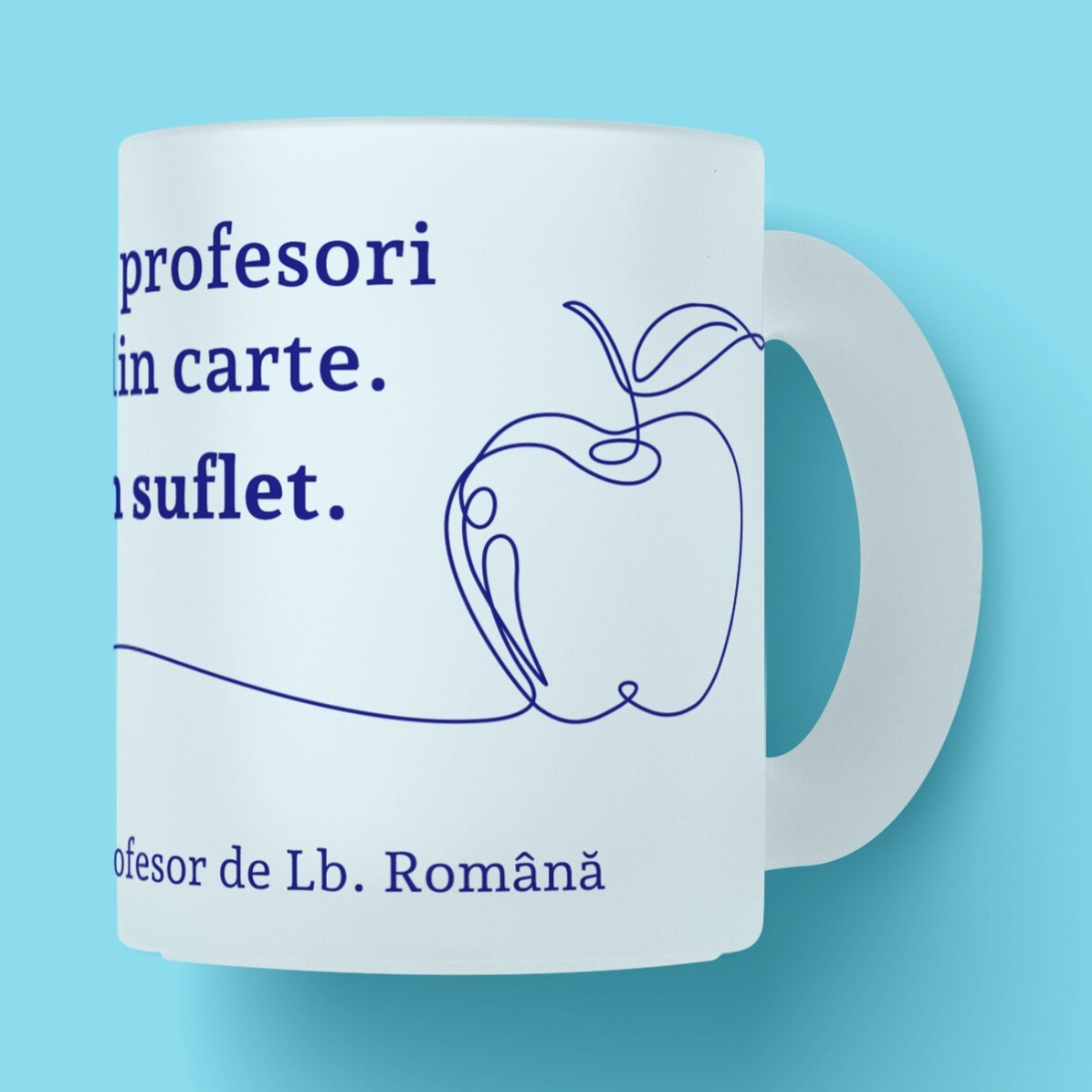 Personalised mug with text for teachers