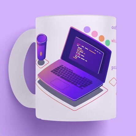 Personalised mug with text - Programming