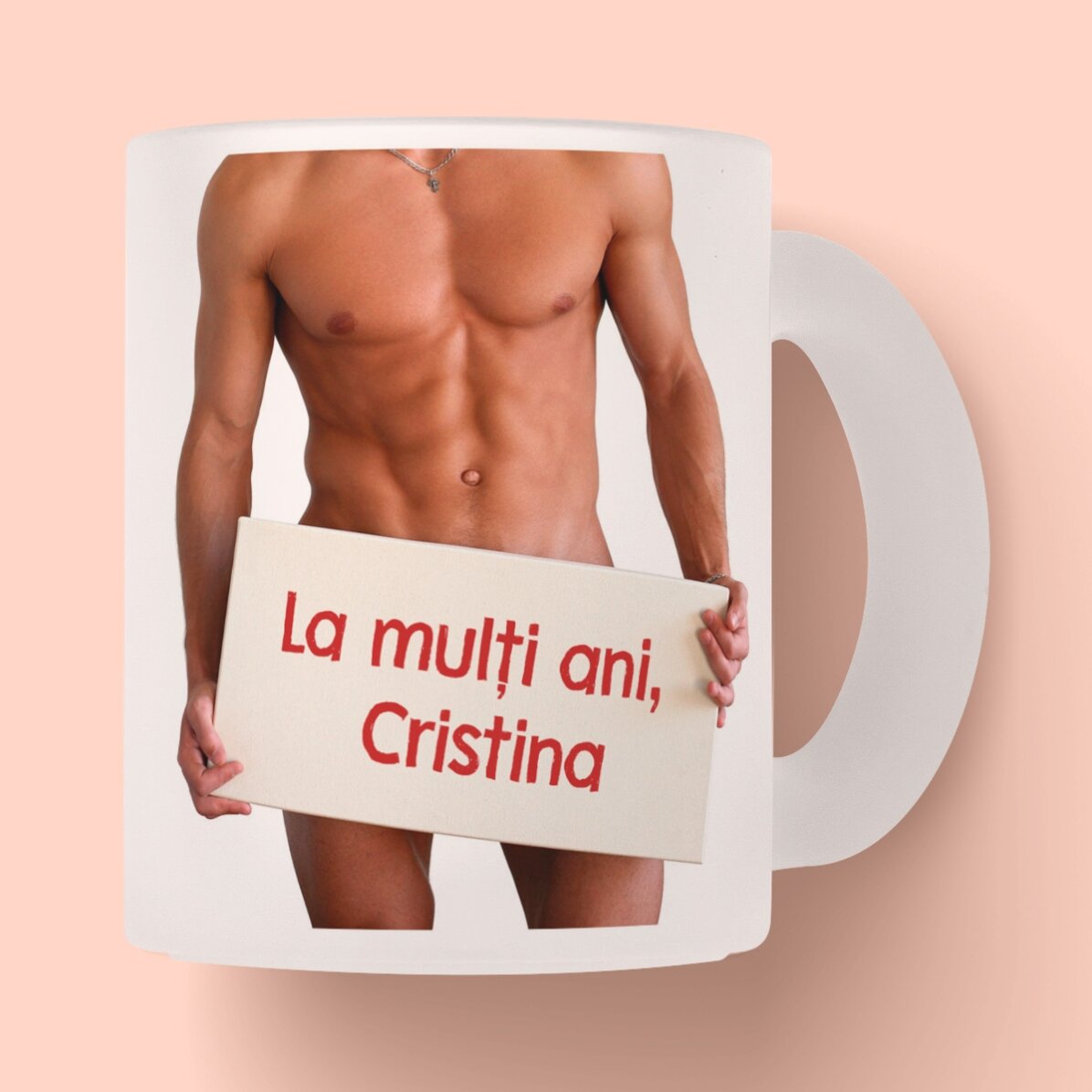 Cană sticlă mată personalizată - hooooot 