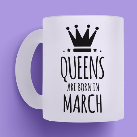 Cană sticlă mată Queens 