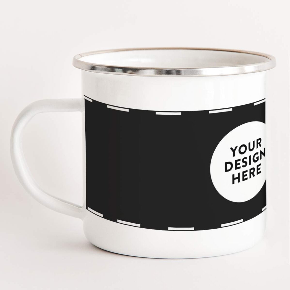 Cană metalică emailată personalizată cu grafica ta