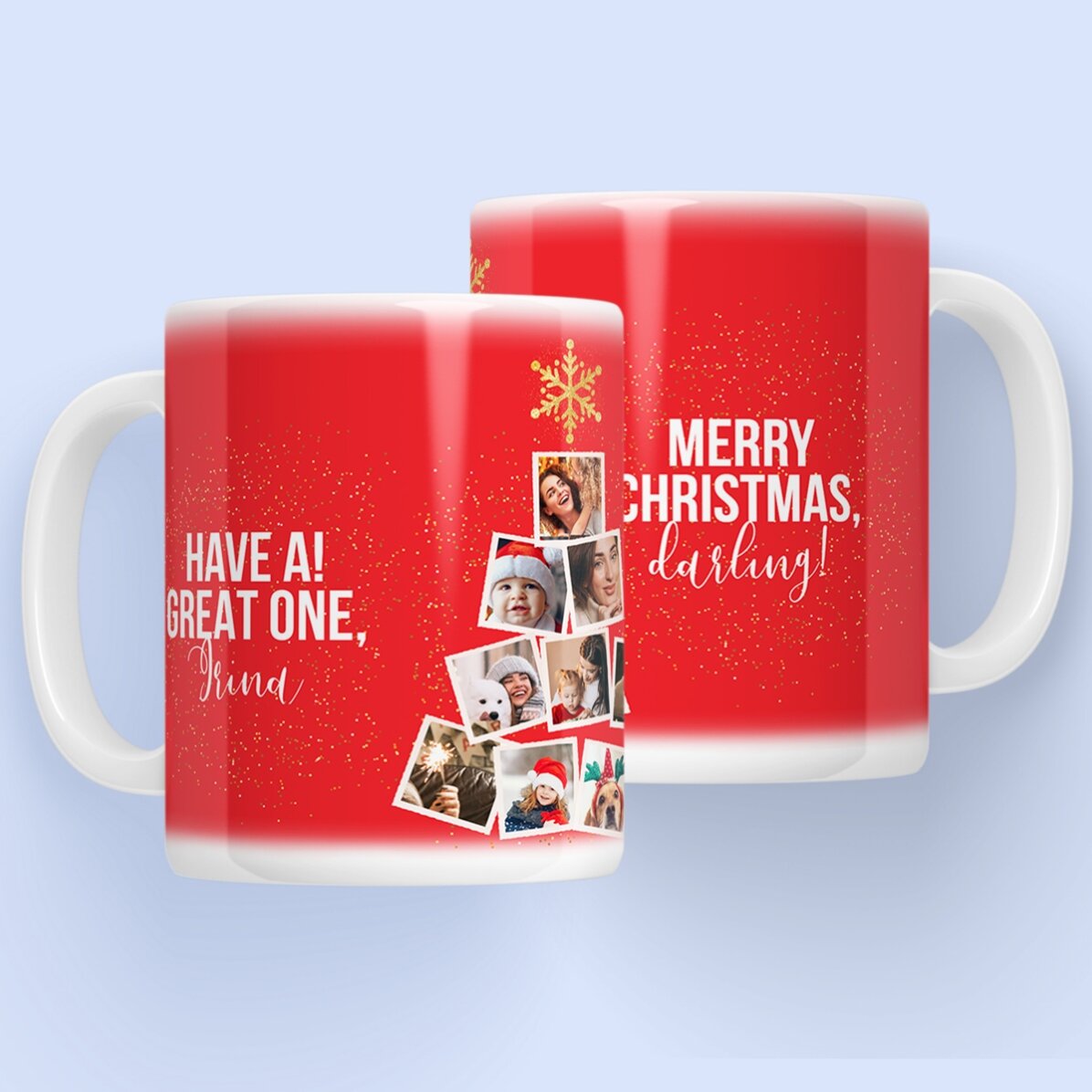 Cană personalizată cu 10 poze și text - Christmas Memories