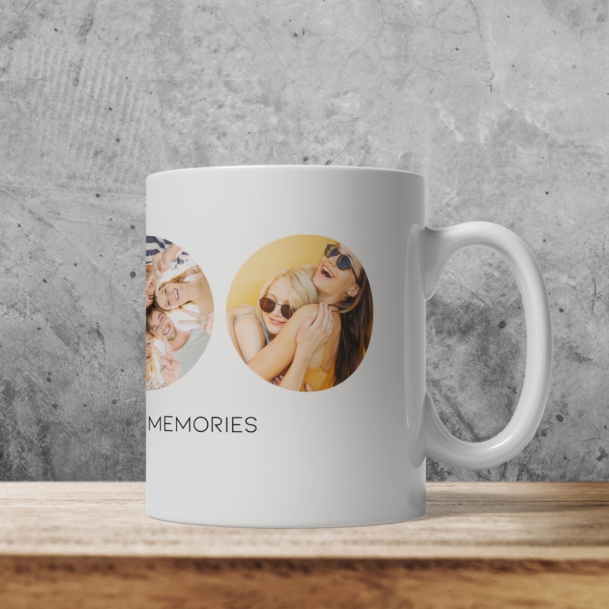 Personalised mug with 3 photos and text - Unforgettable memories