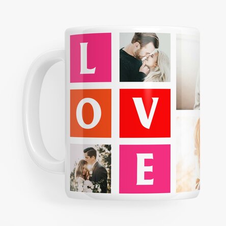 Cană personalizată cu 6 poze love 