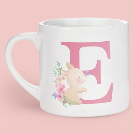 Cană personalizată cu inițială pentru copii