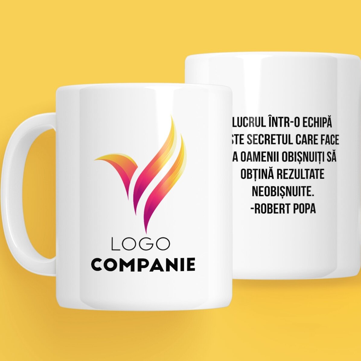 Cană personalizată cu logo și text