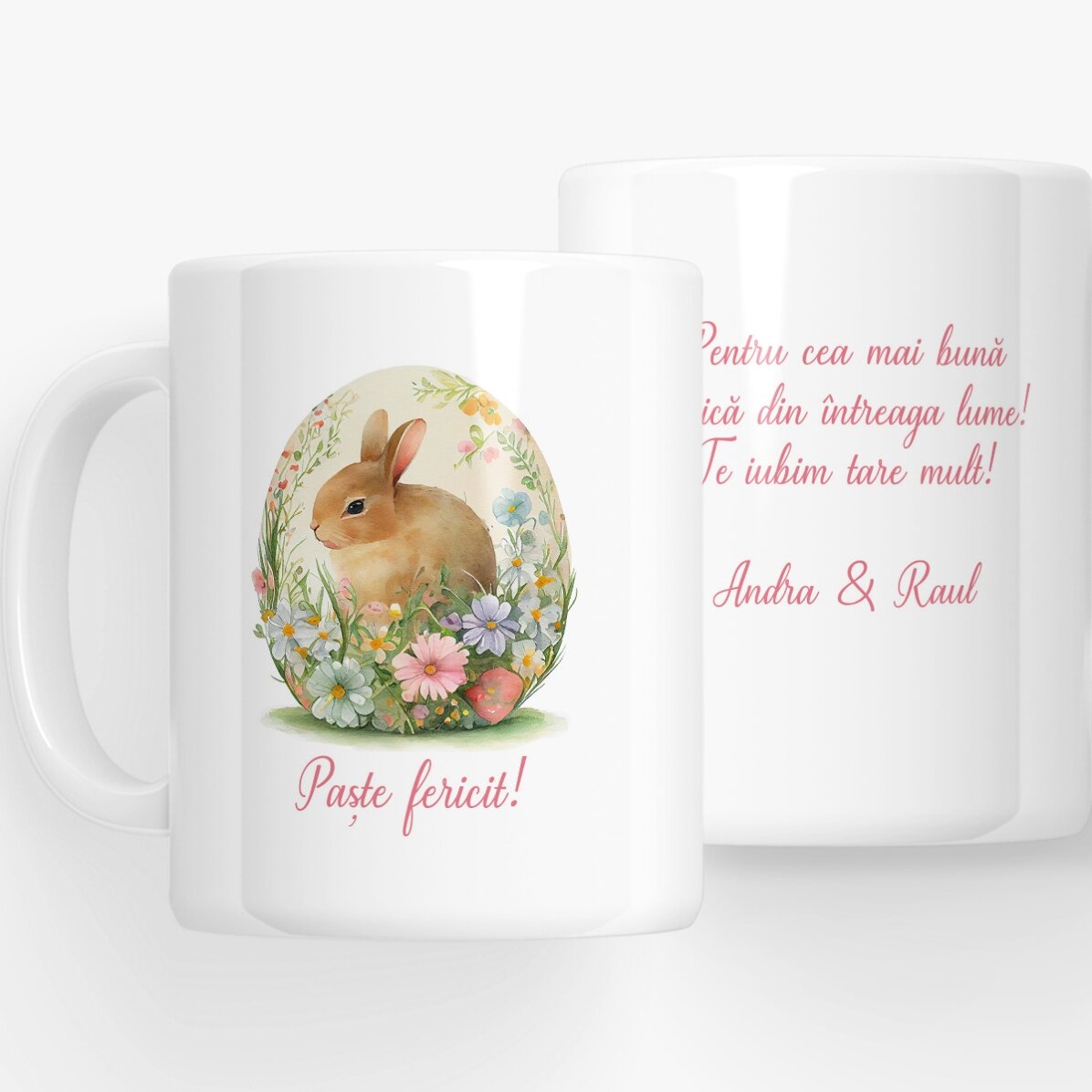 Cană personalizată cu mesaj - Iepuraș de Paște