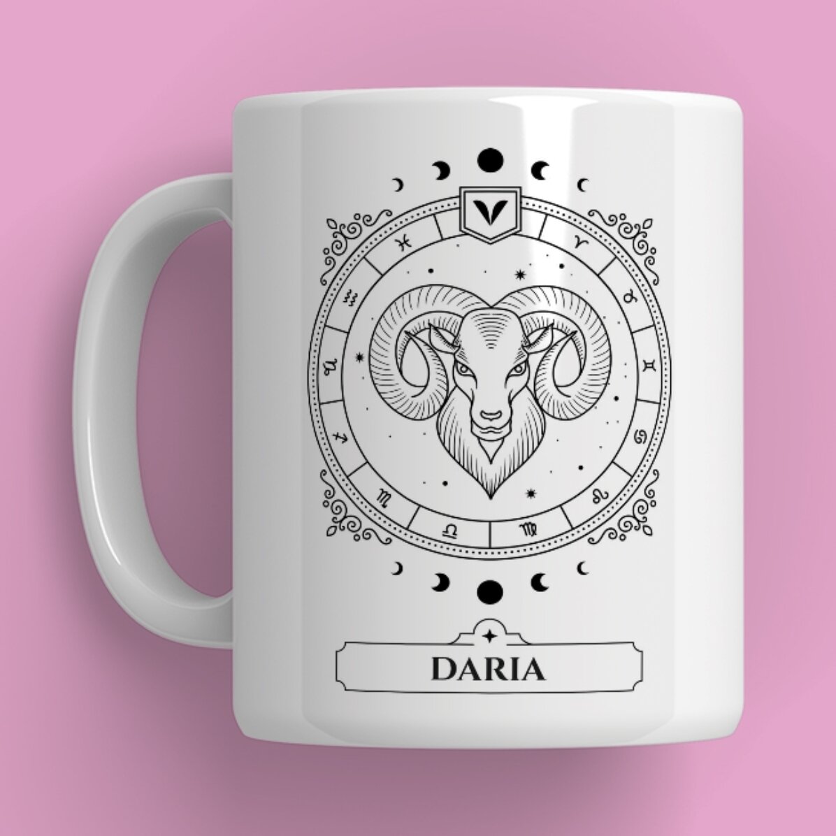Cană personalizată cu nume și zodie - Berbec