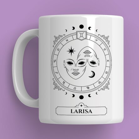 Cană personalizată cu nume și zodie - Gemeni