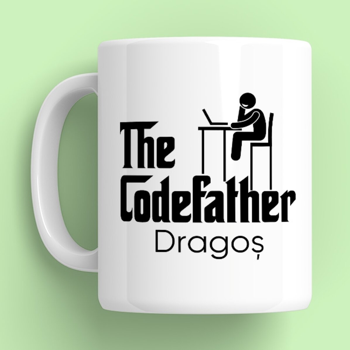 Cană personalizată cu nume - The codefather