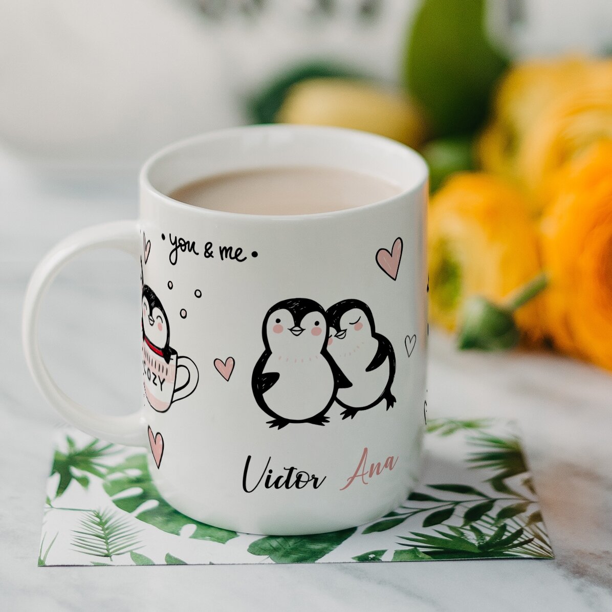 Personalised mug with name - You & Me