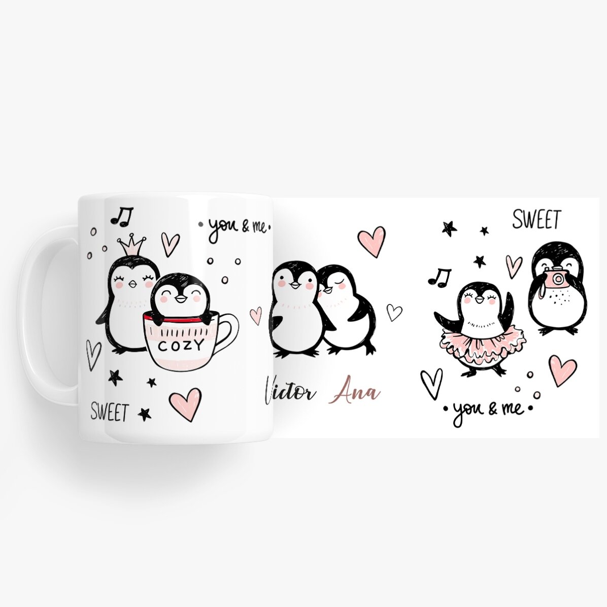 Personalised mug with name - You & Me