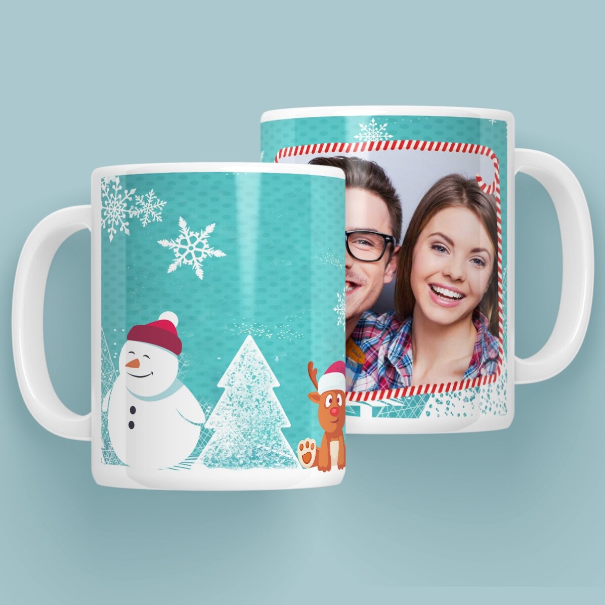 Cană personalizată cu o poză de Crăciun