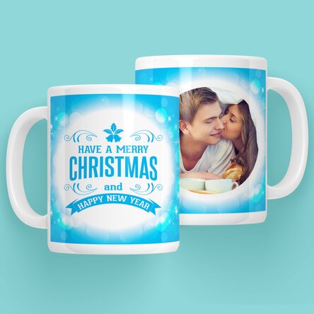 Cană personalizată cu o poză - Merry Christmas and a Happy New Year
