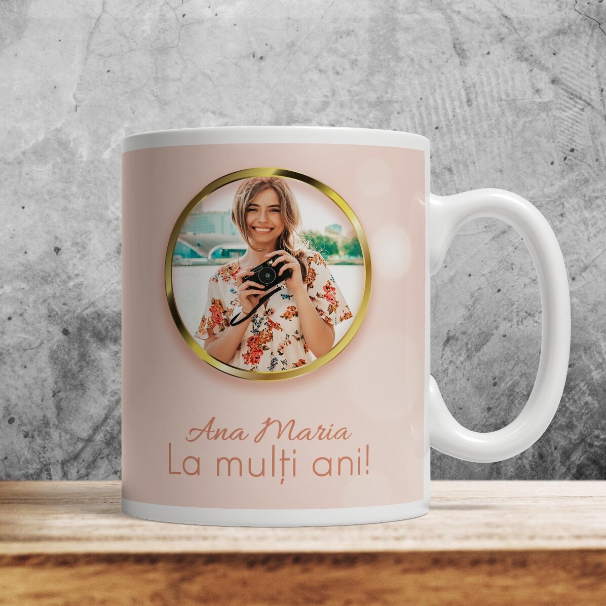 Cană personalizată cu o poză și text - Majorat