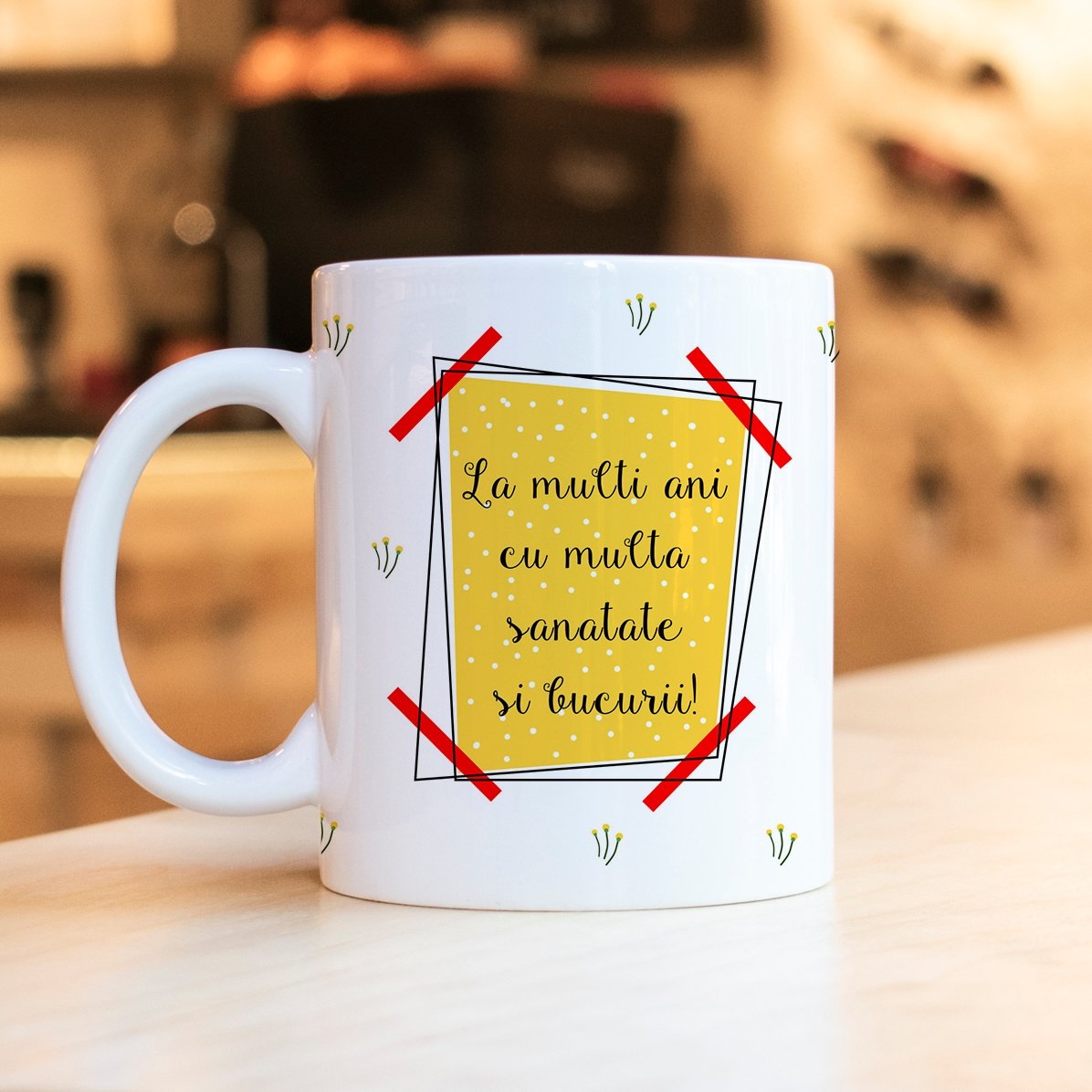 Cană personalizată cu o poză și text - Te iubesc, mama!