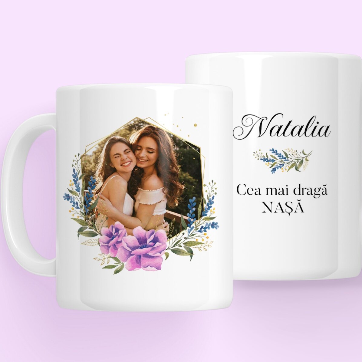 Cană personalizată cu poză și mesaj - Cea mai dragă